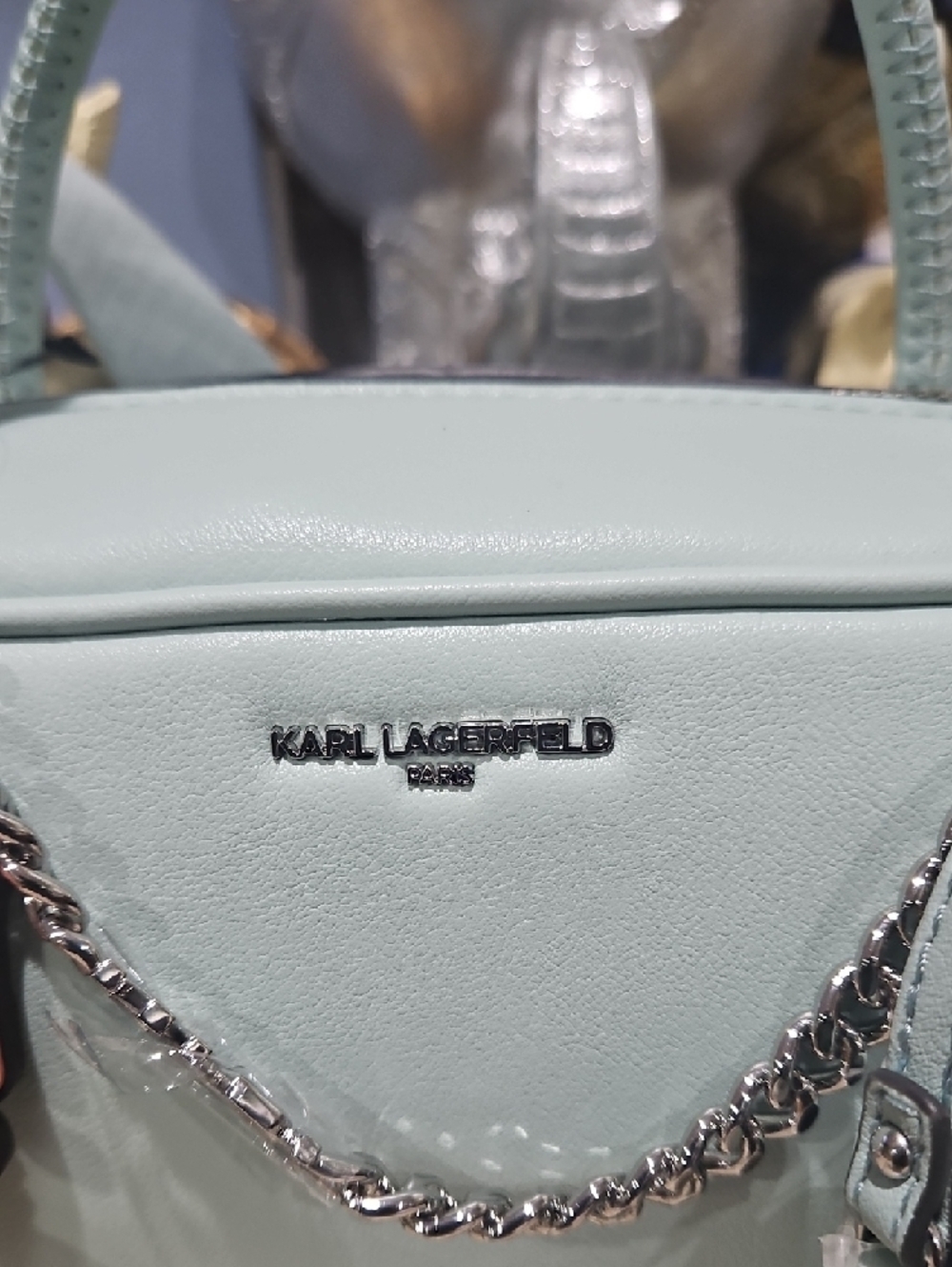 NWT! Karl Lagerfeld Zaylia Satchel with Chain & Charms! - Picture 2 of 11